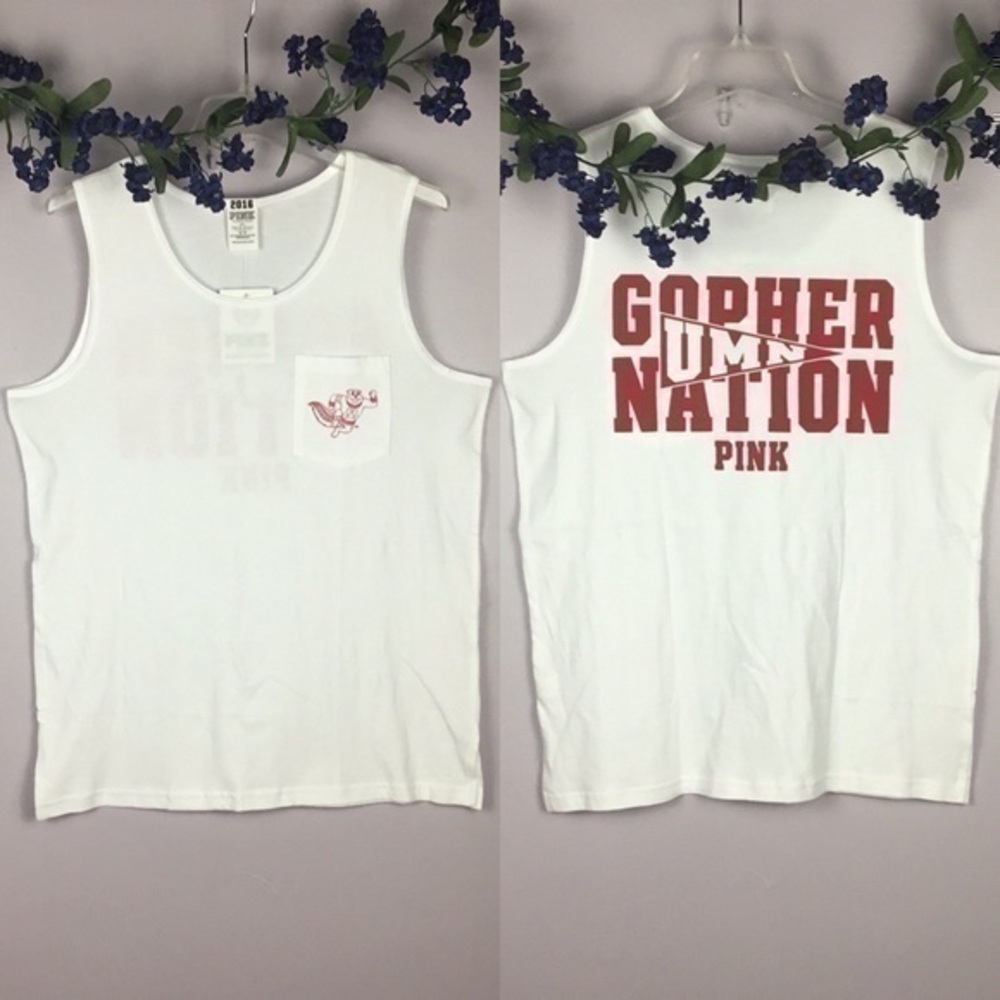 NWT PINK Minnesota Gophers Collegiate Tank Medium